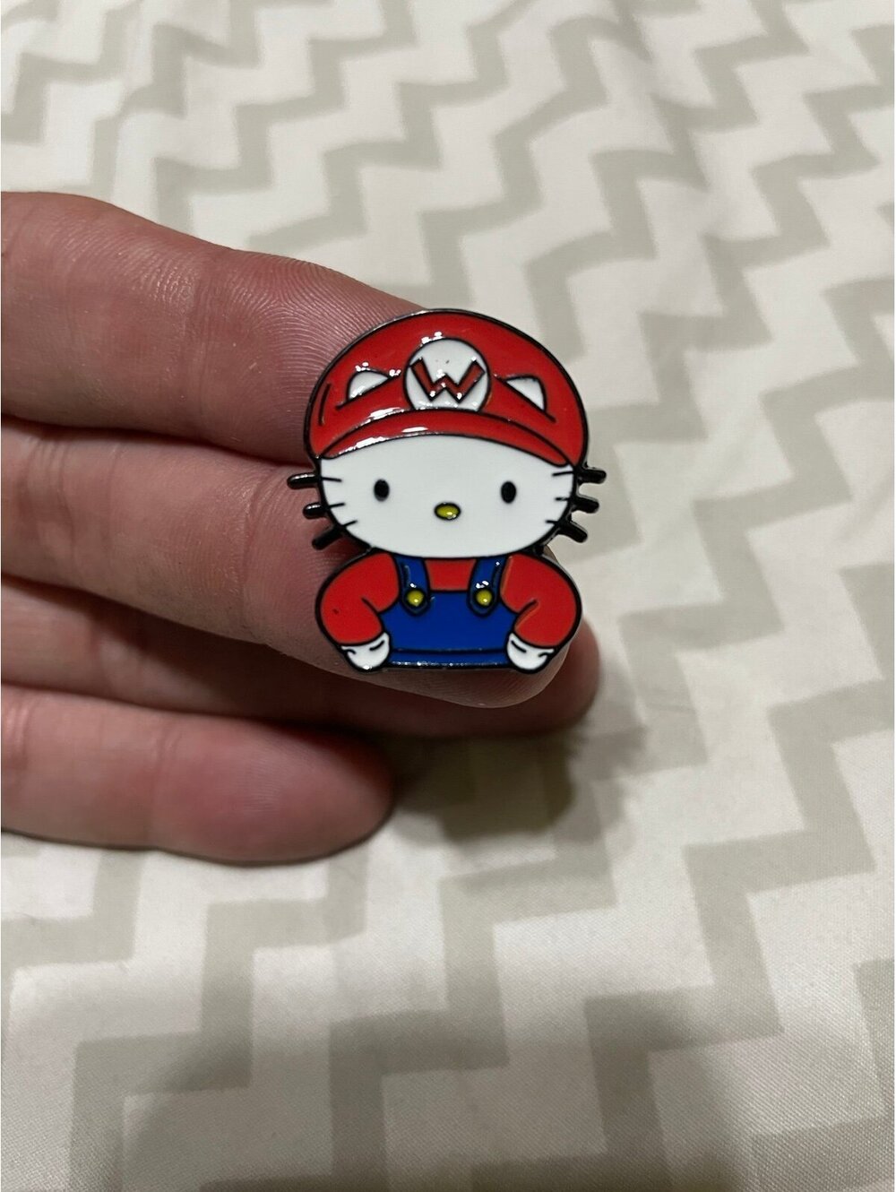 Hello Kitty As Mario Enamel Pin